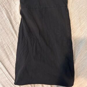 Black pencil midi skirt